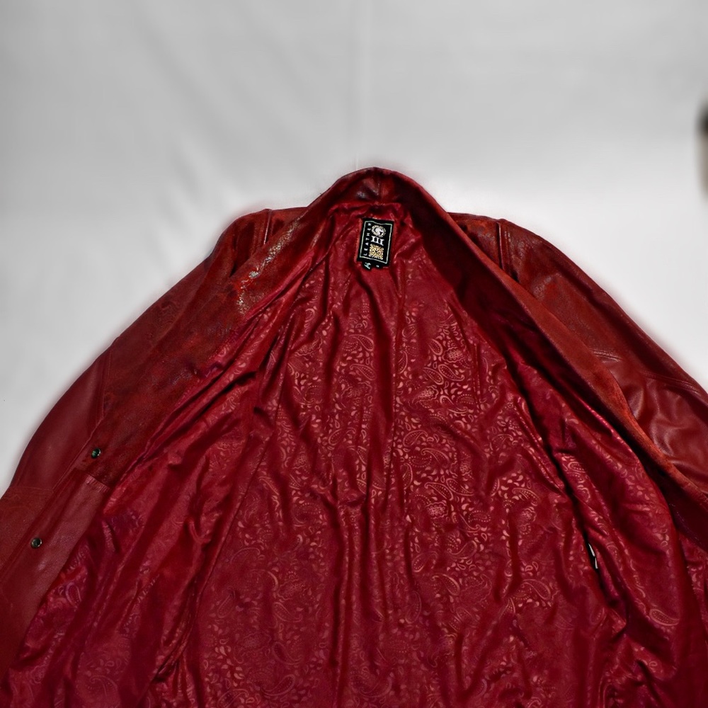 Red leather Jacket - Picture 5 of 5